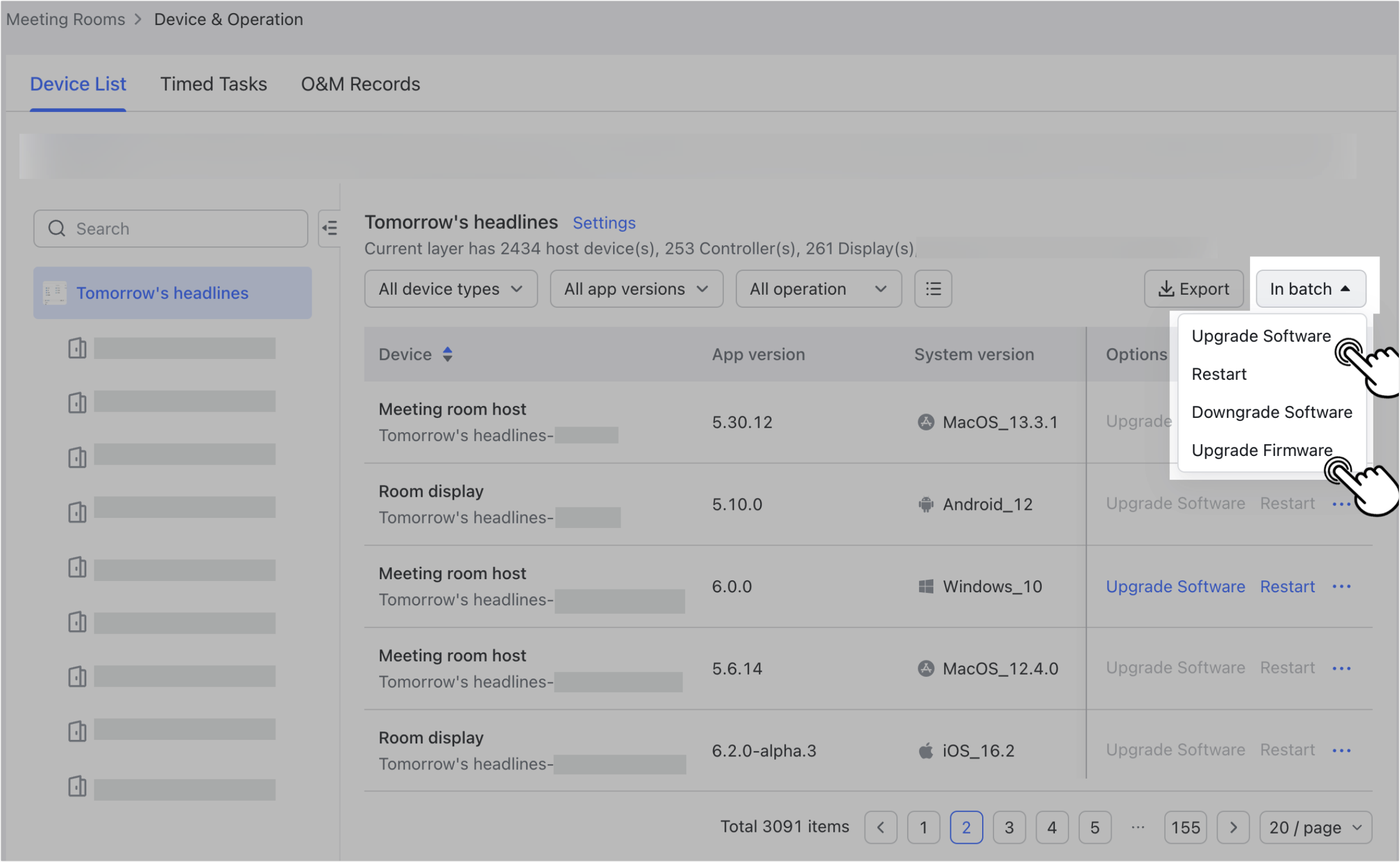 Admin | Manage Meeting Room Devices