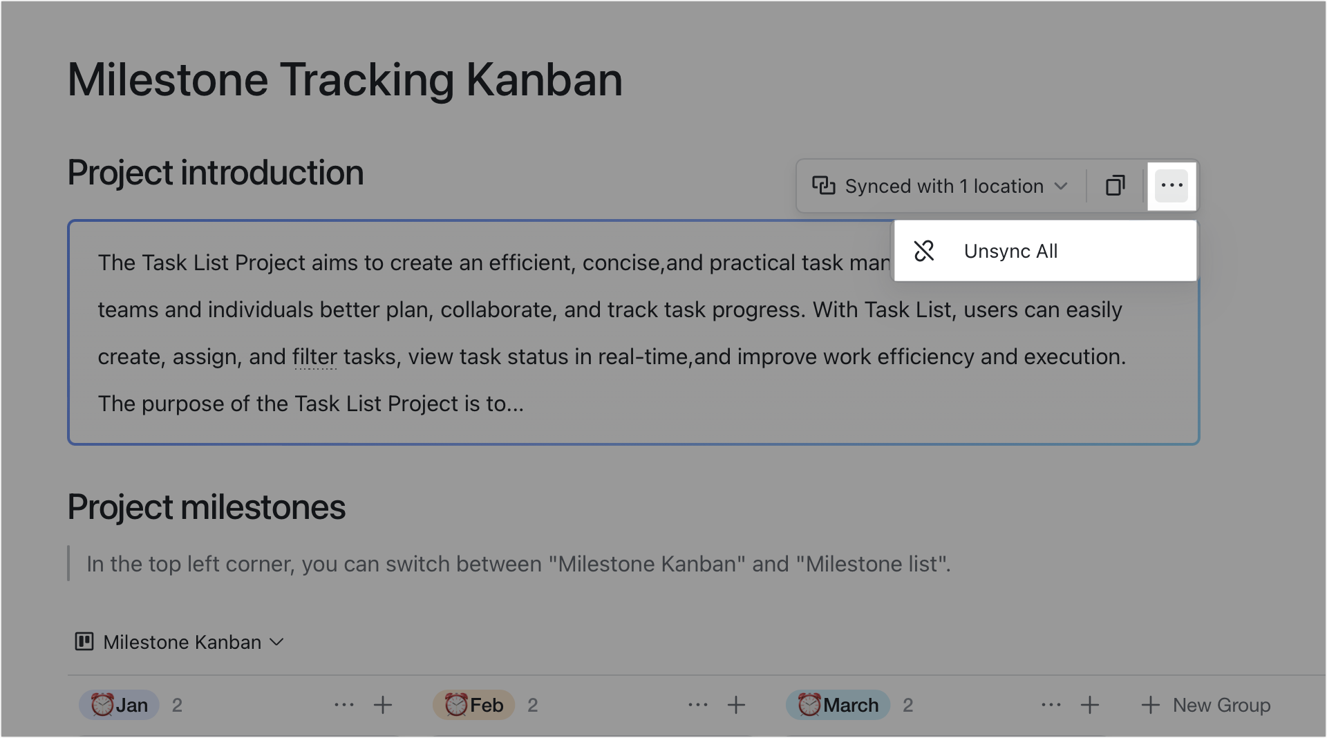 Use synced blocks in Docs