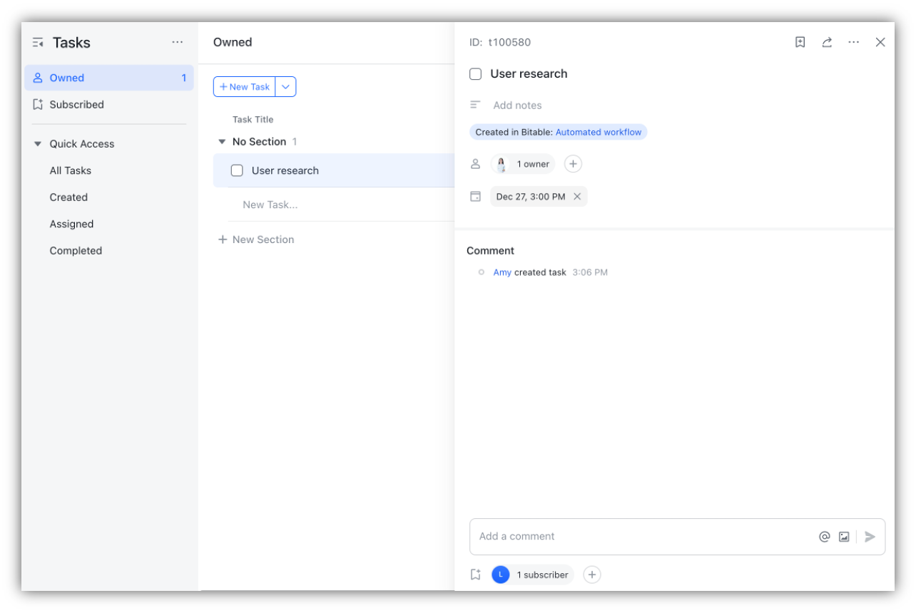 Create events, tasks and groups with automated workflows