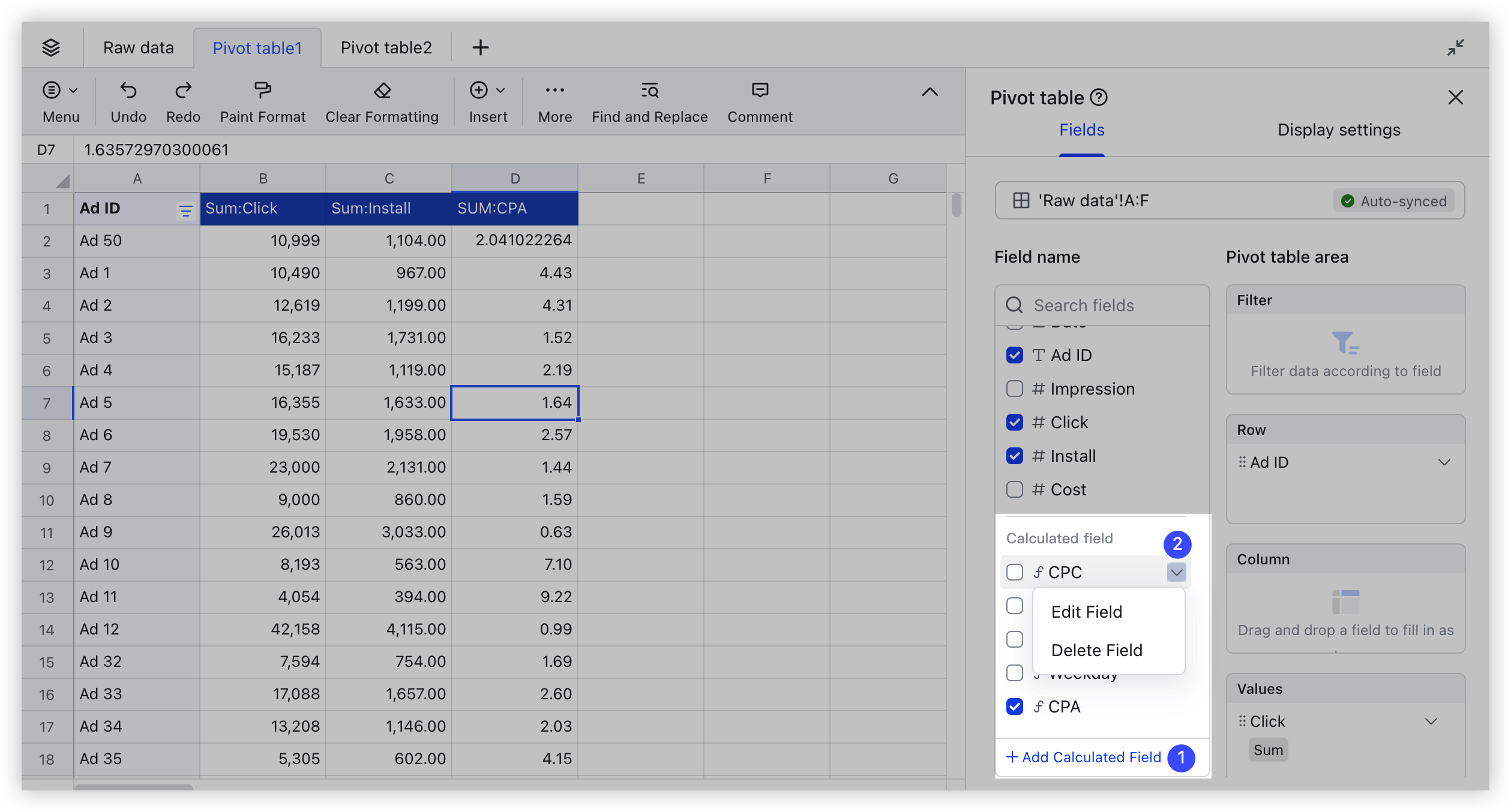 Use Calculated Fields In Pivot Tables