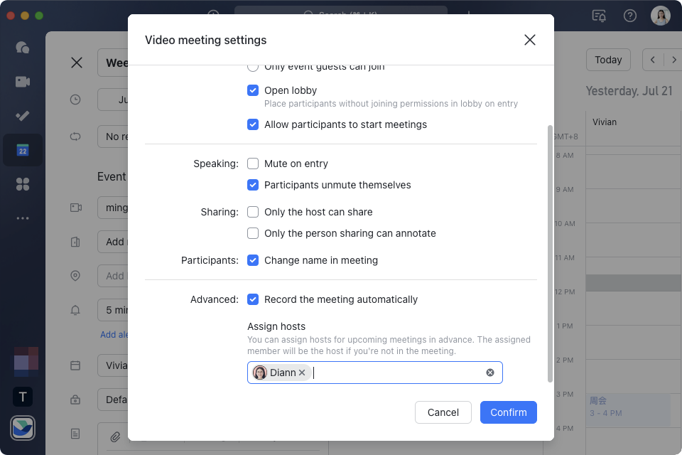 Meetings updates