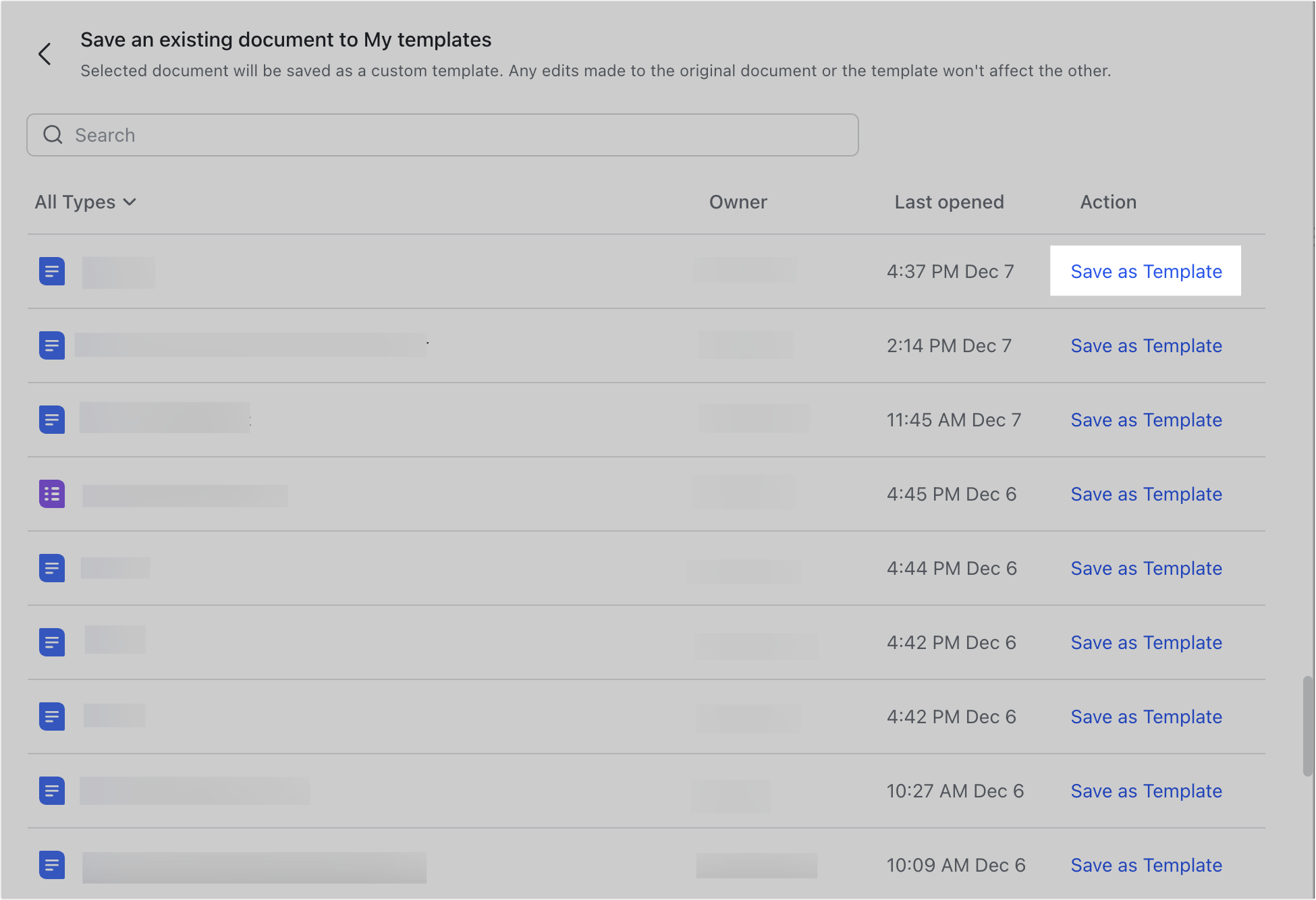 Use custom templates