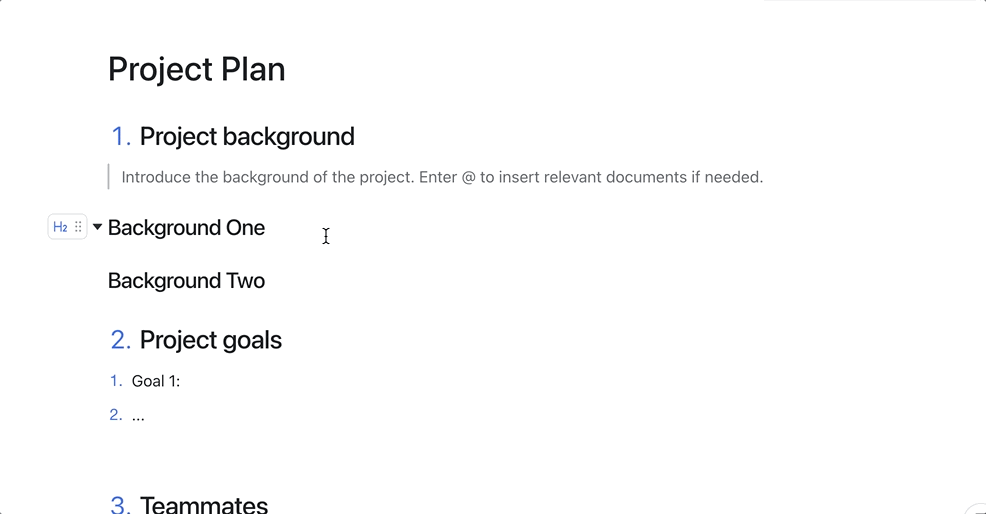 set-headings-to-a-numbered-list-in-docs