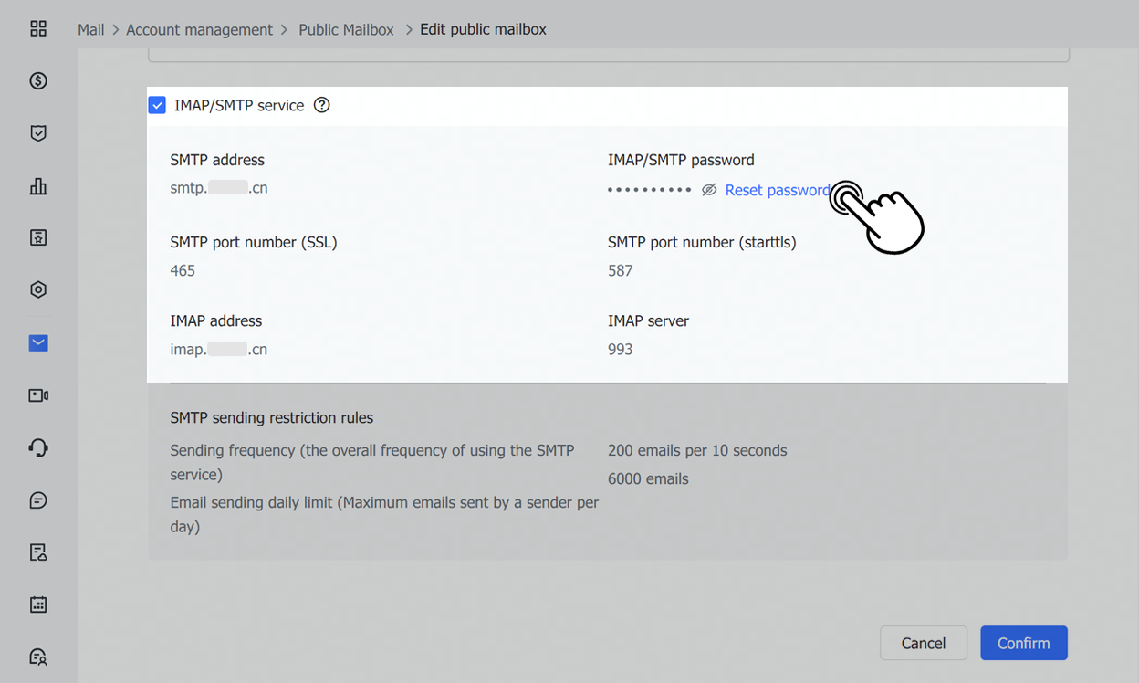 Admin Use a public mailbox to send and receive emails