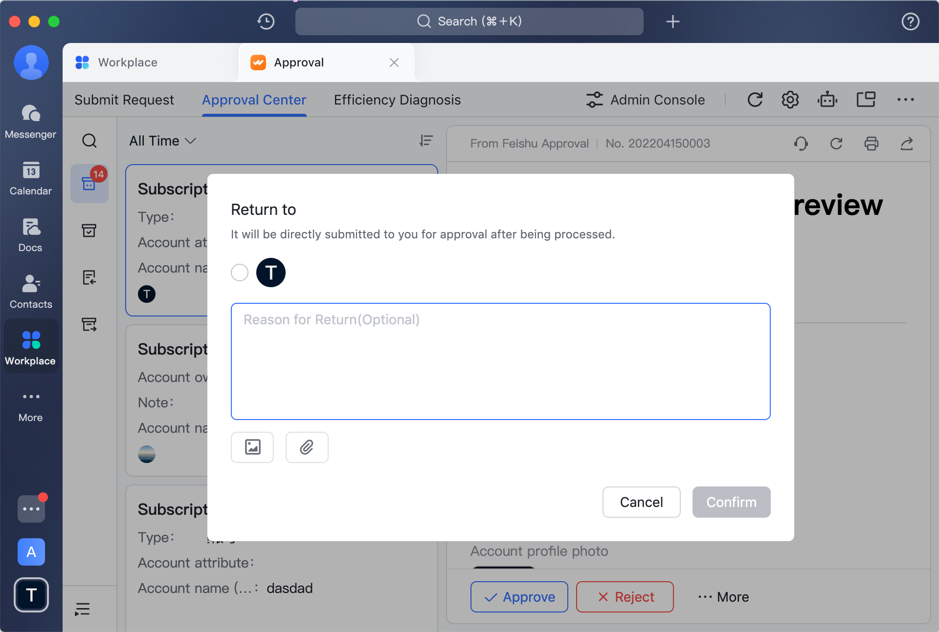 Approval updates