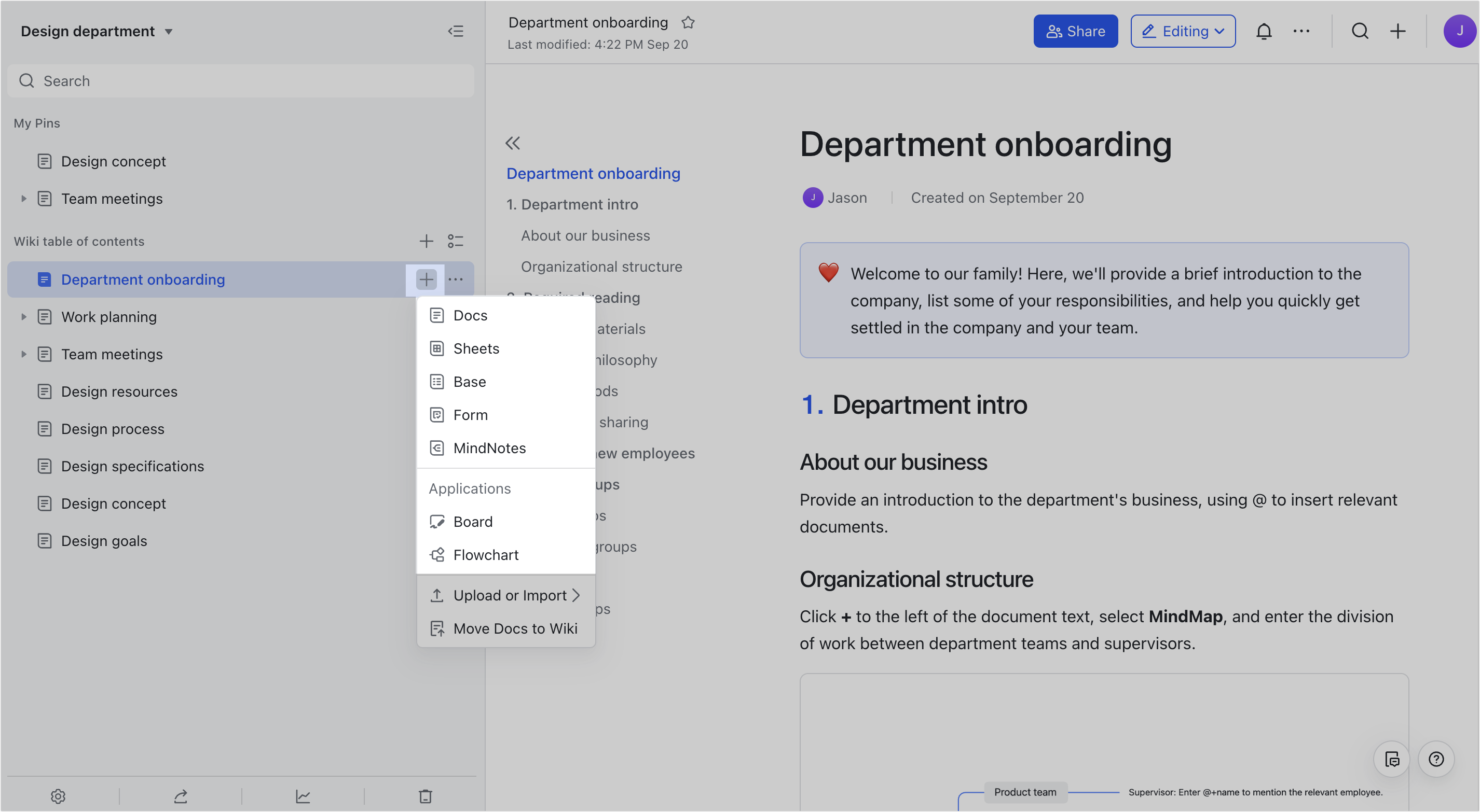 Add Pages To A Wiki Space