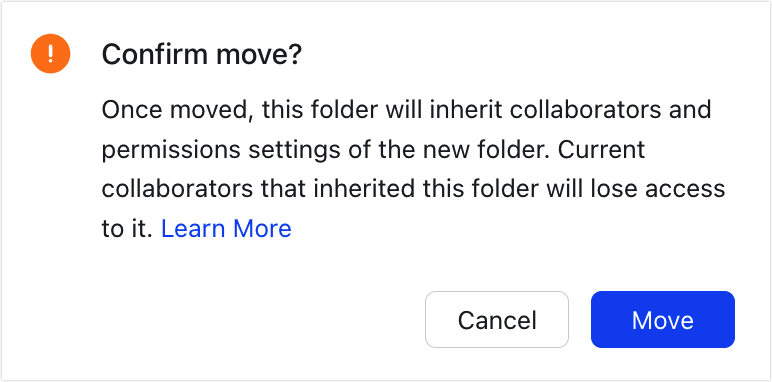 Move documents or folders