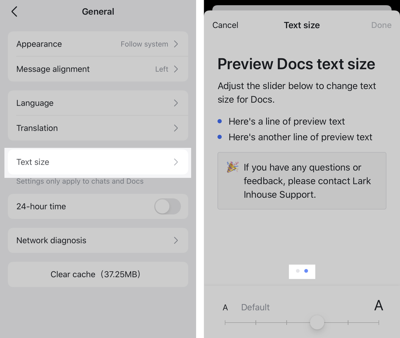 change-the-font-size-on-the-lark-mobile-app