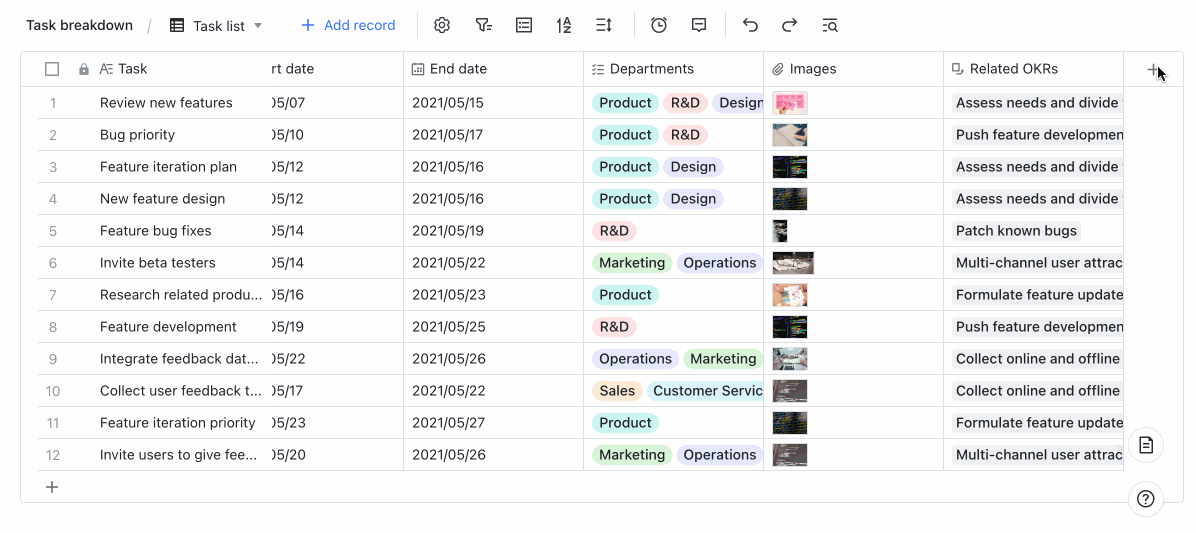 Use an attachment field in Base