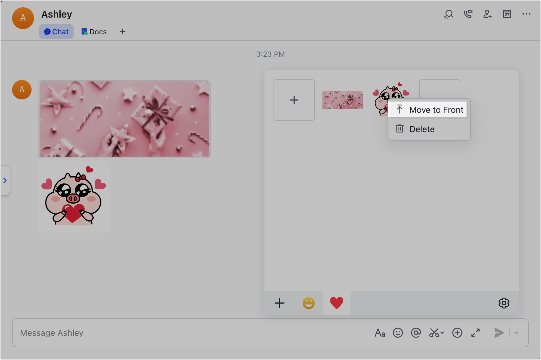 Add custom stickers