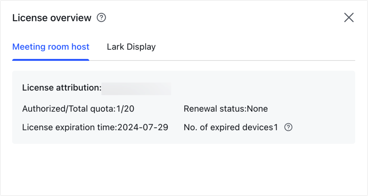 Admin Manage meeting room license authorizations