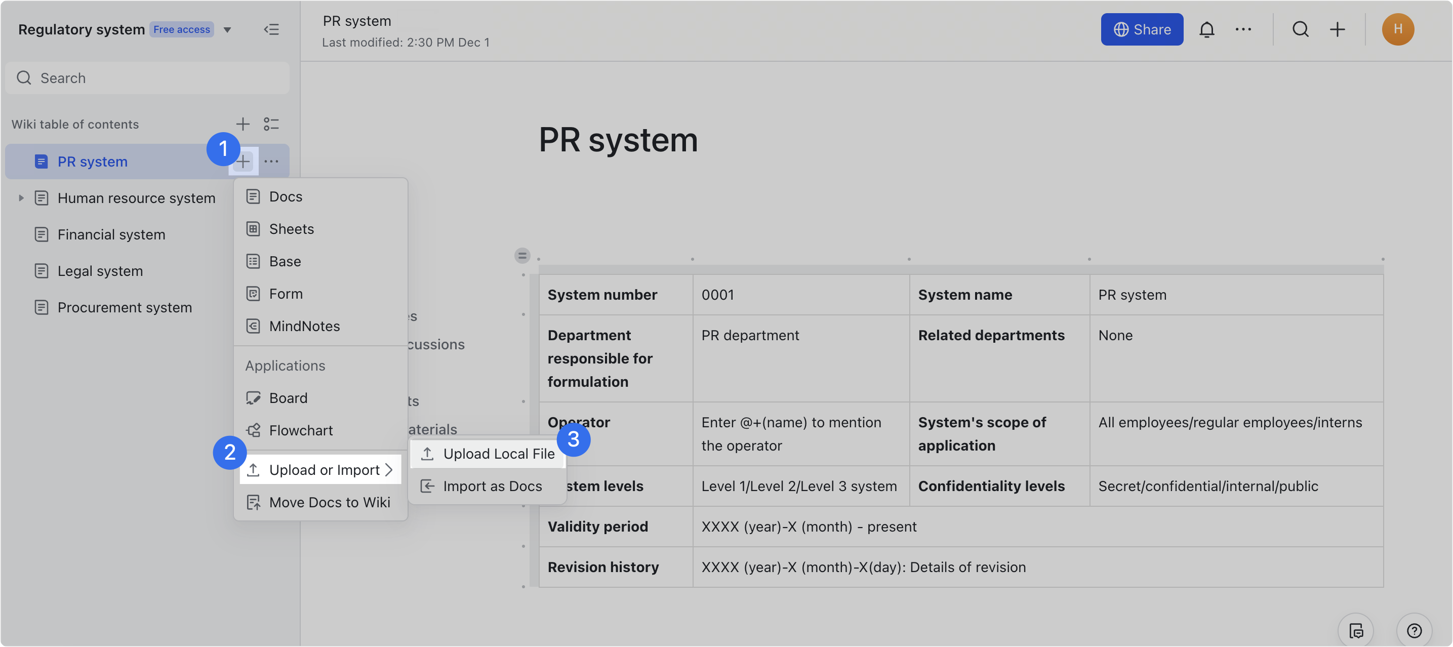 Add Pages To A Wiki Space