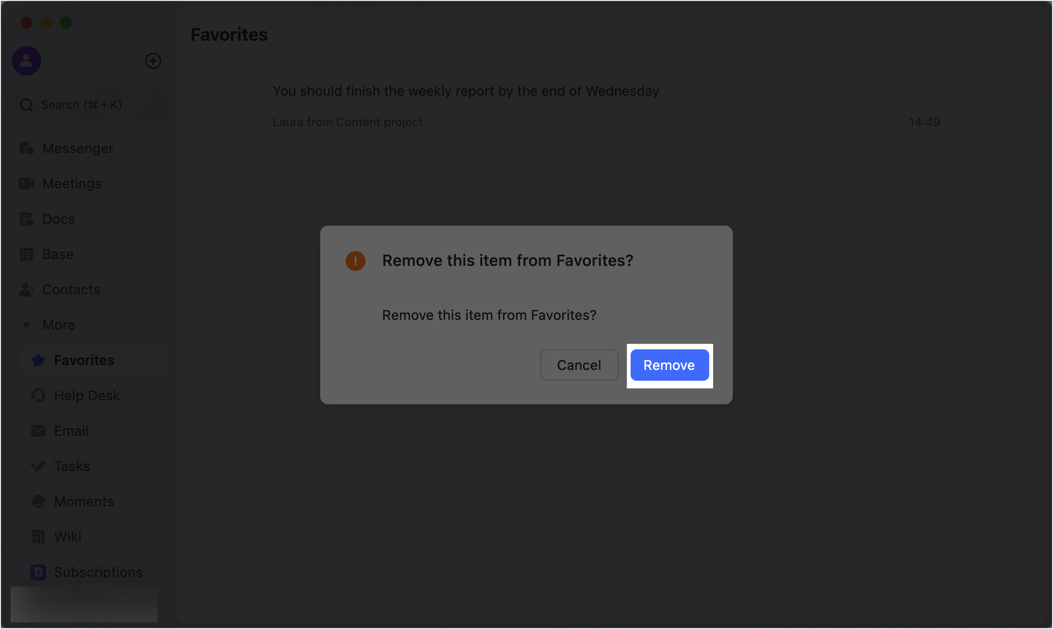 Add and manage favorites