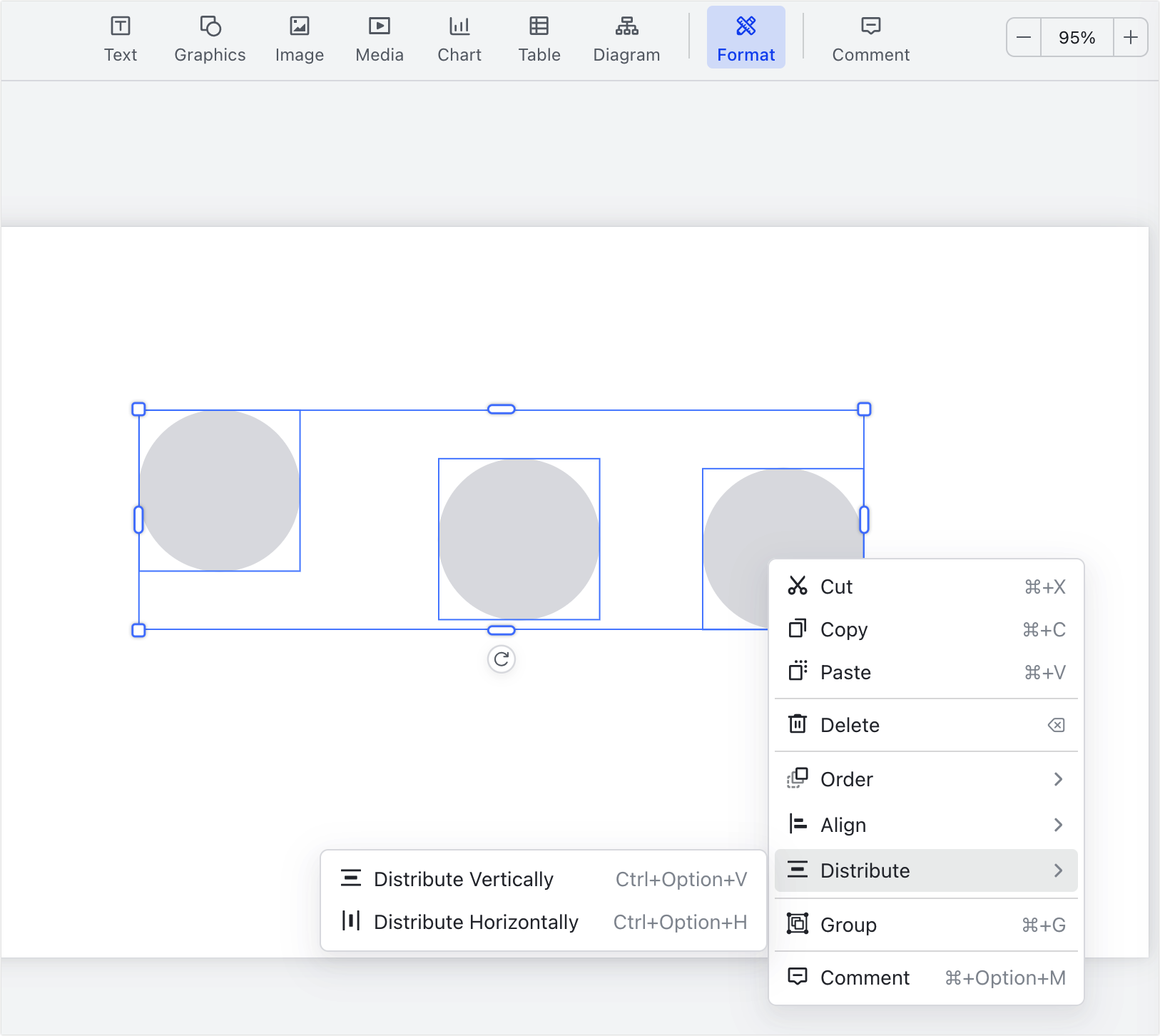 Format objects on slides