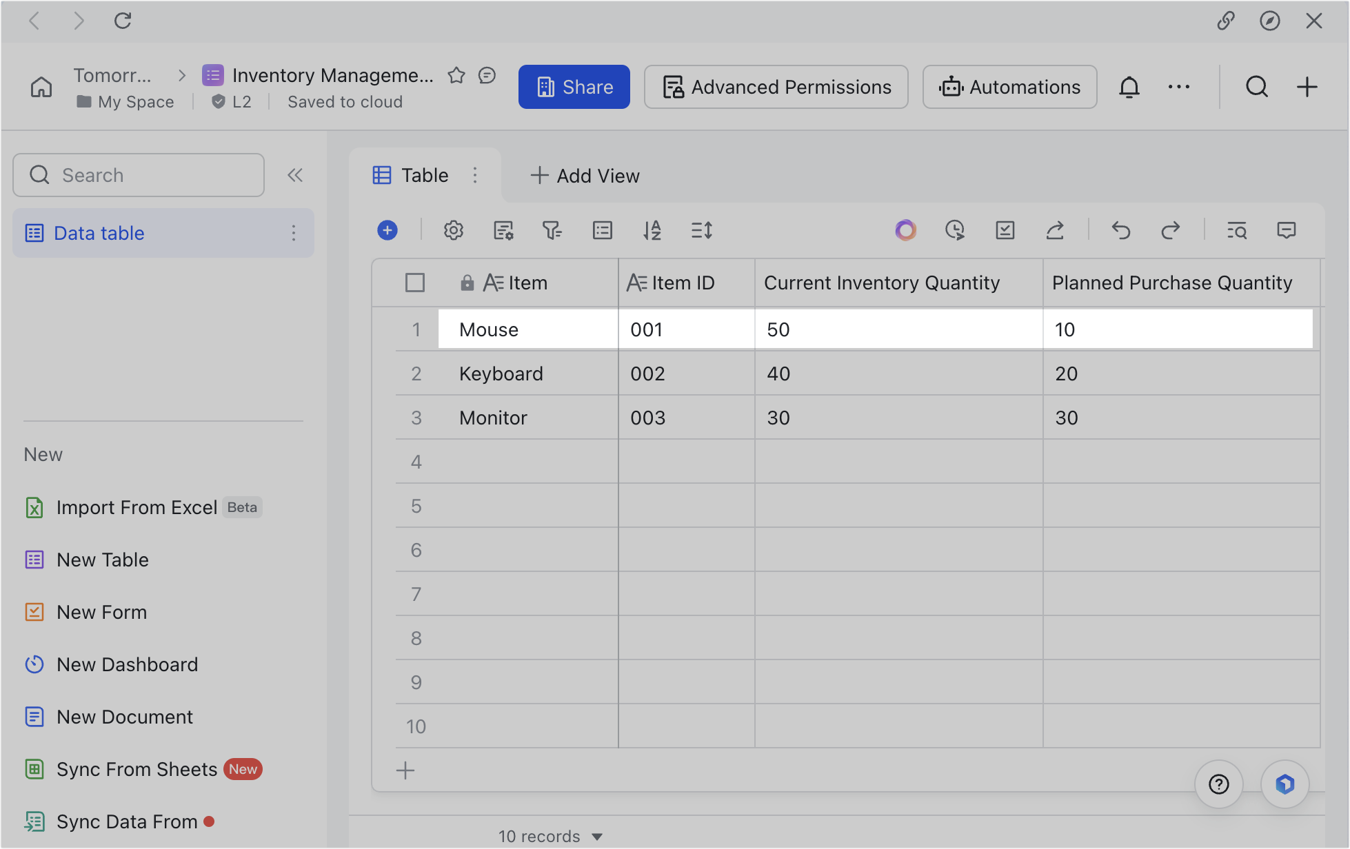 Admin | Reference data from Base