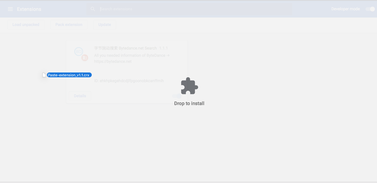 How to install Paste extension?
