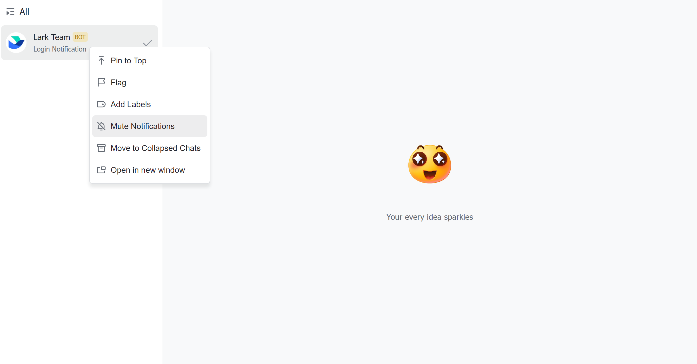 Mute chat notifications