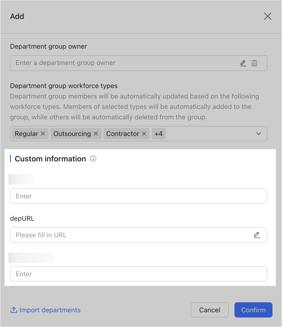 Admin Manage Fields In Member Information