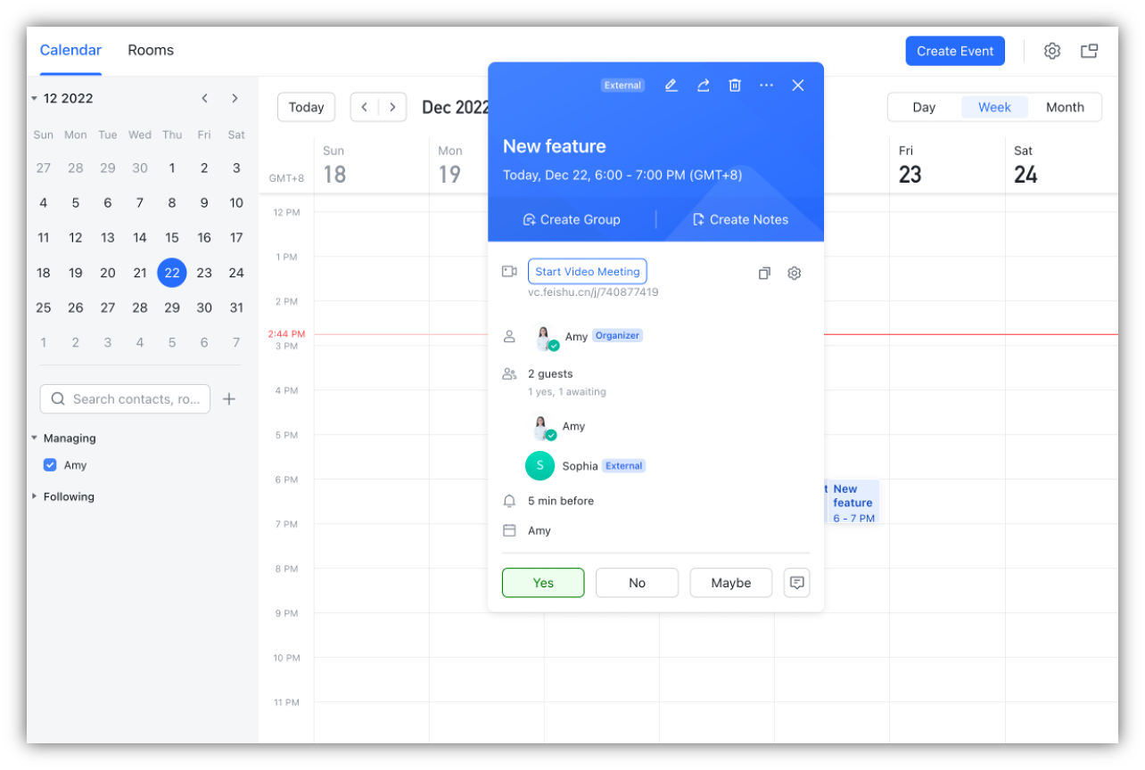 Create events, tasks and groups with automated workflows