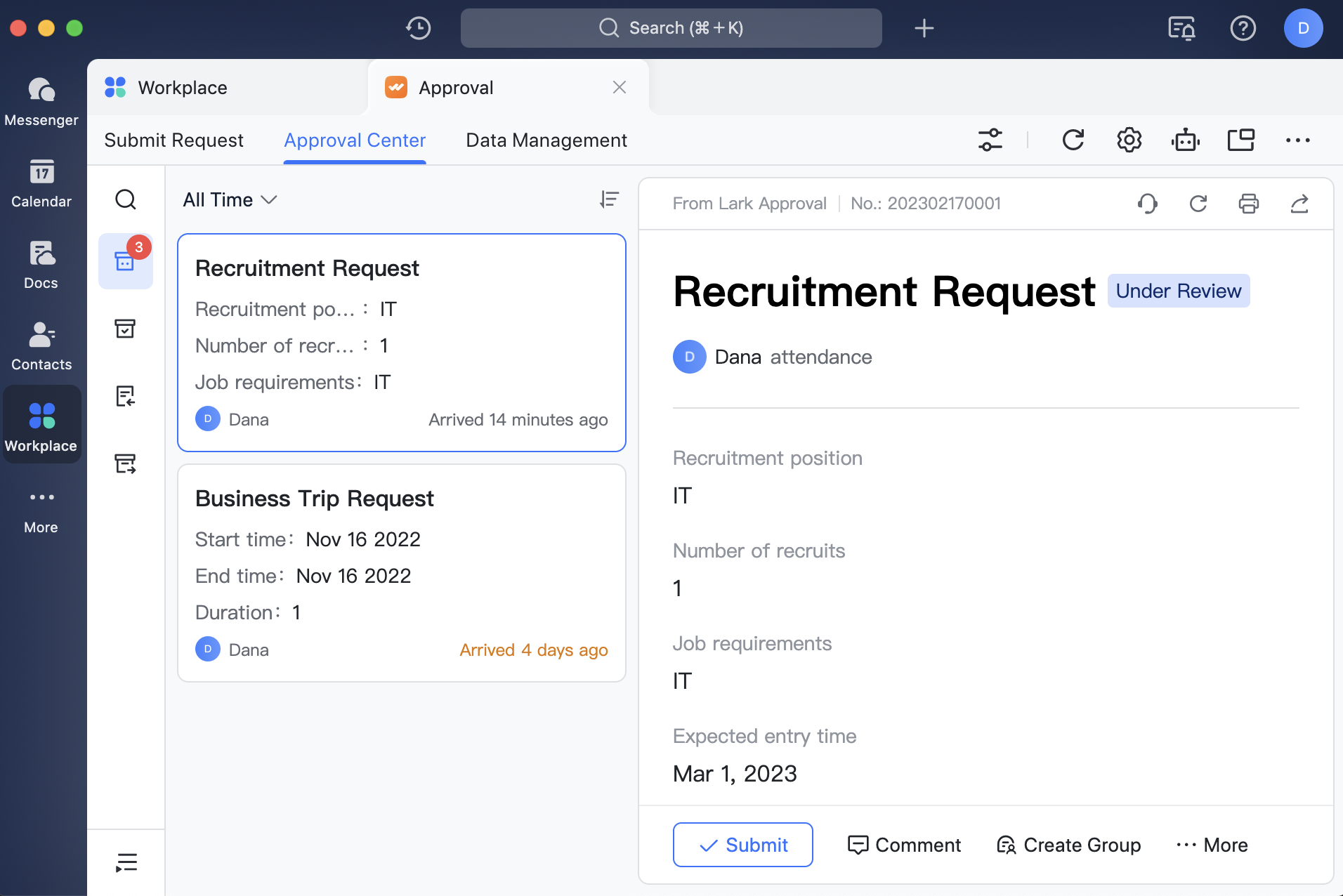 Lark Approval user guide
