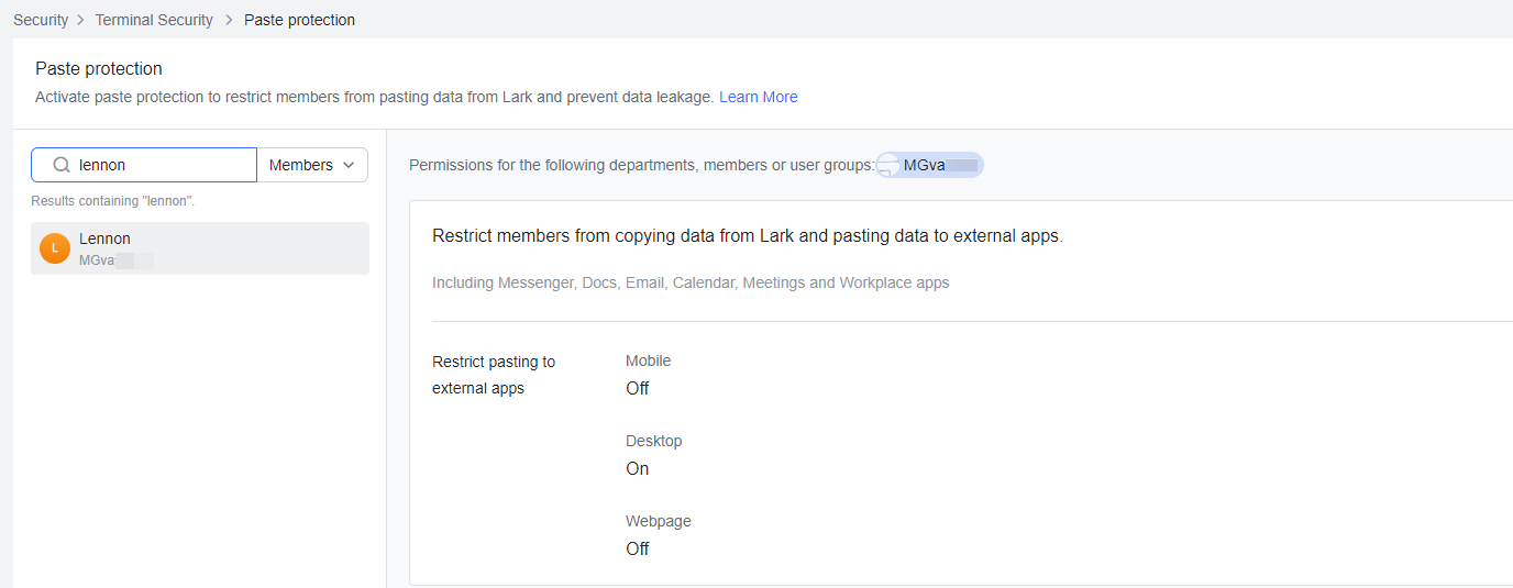 Admin | Set up paste protection
