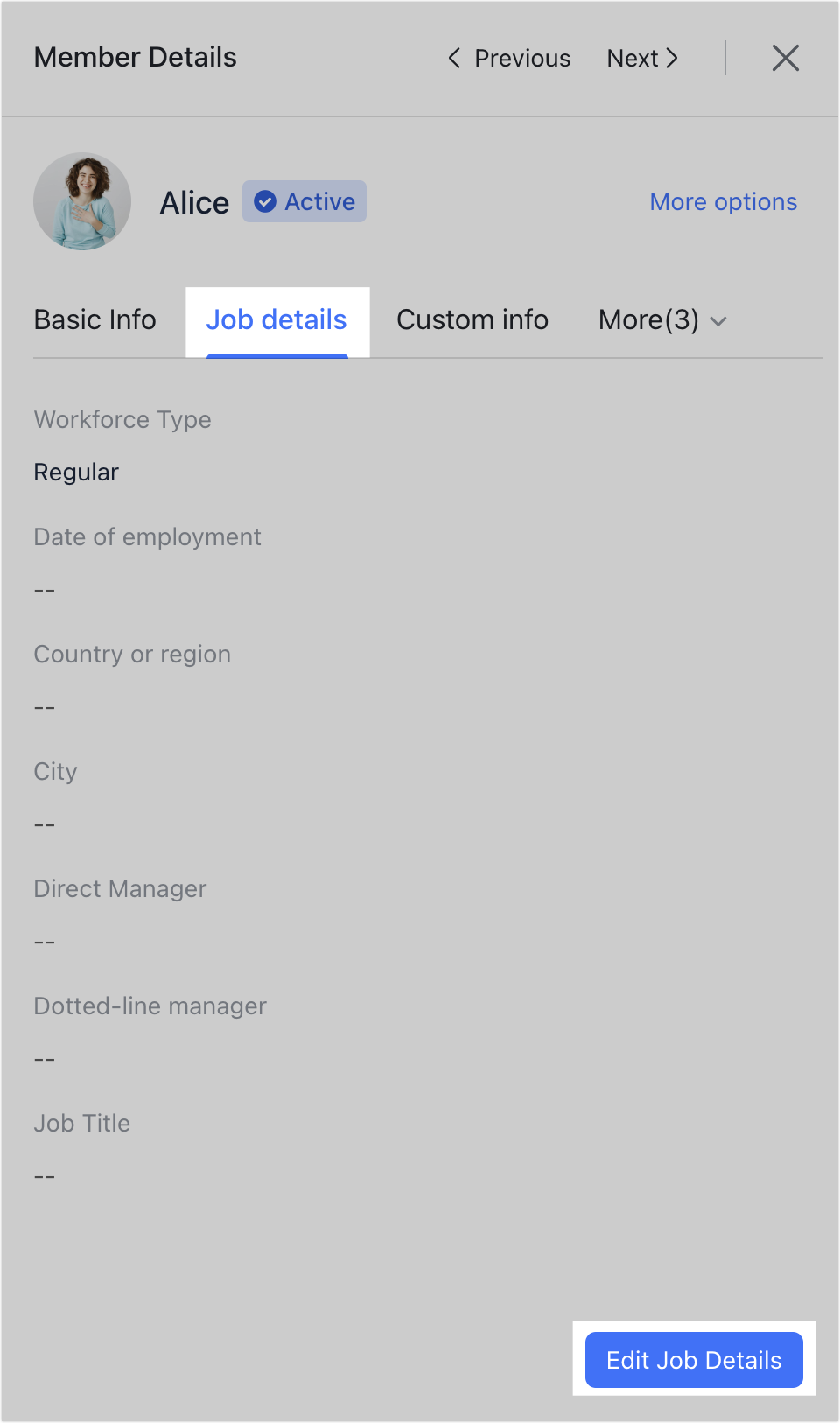 Admin | Modify member information