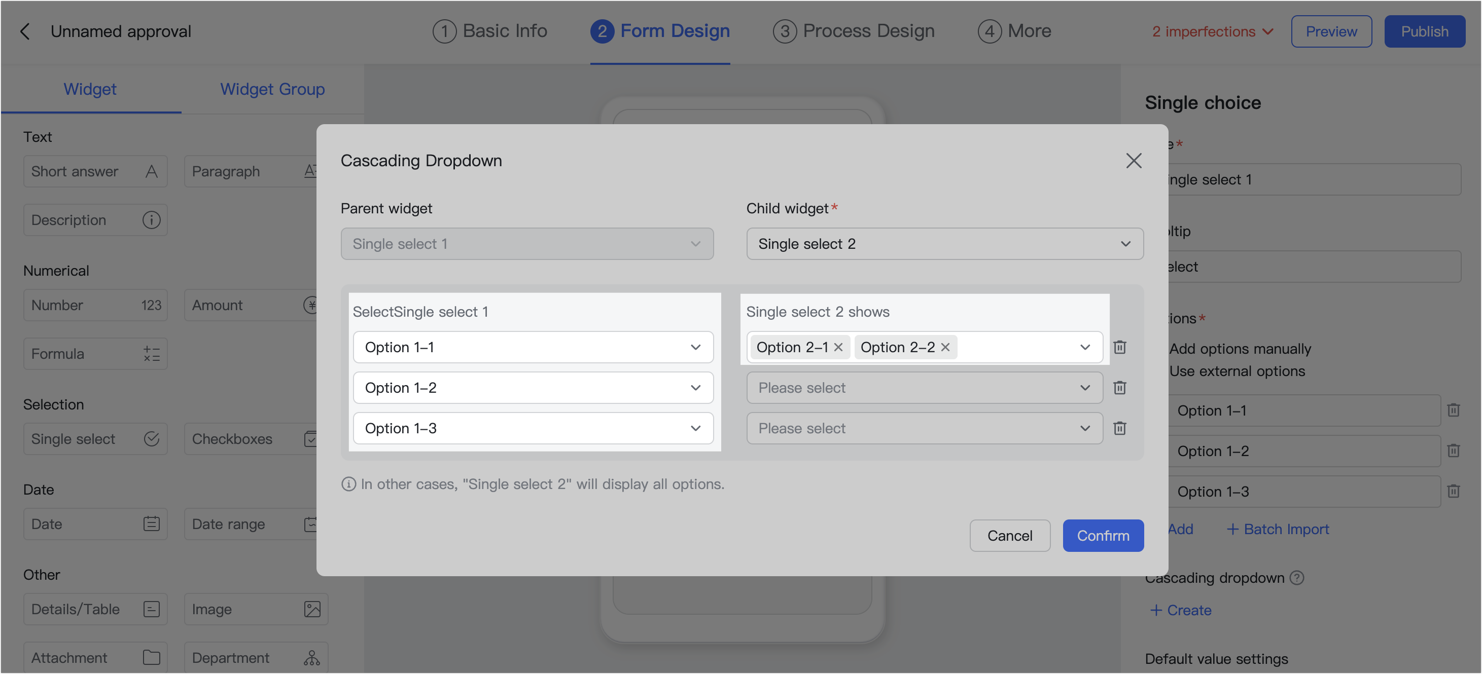 Admin | Add a cascading dropdown