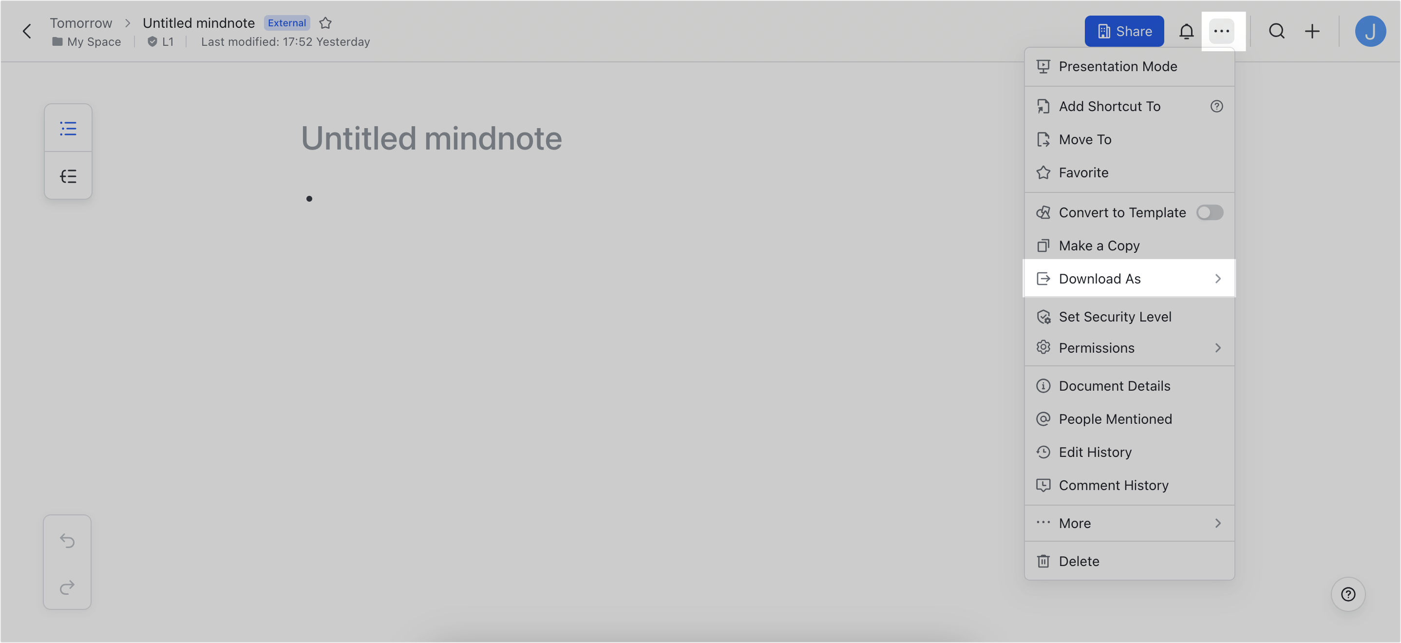 Download documents or folders to your device