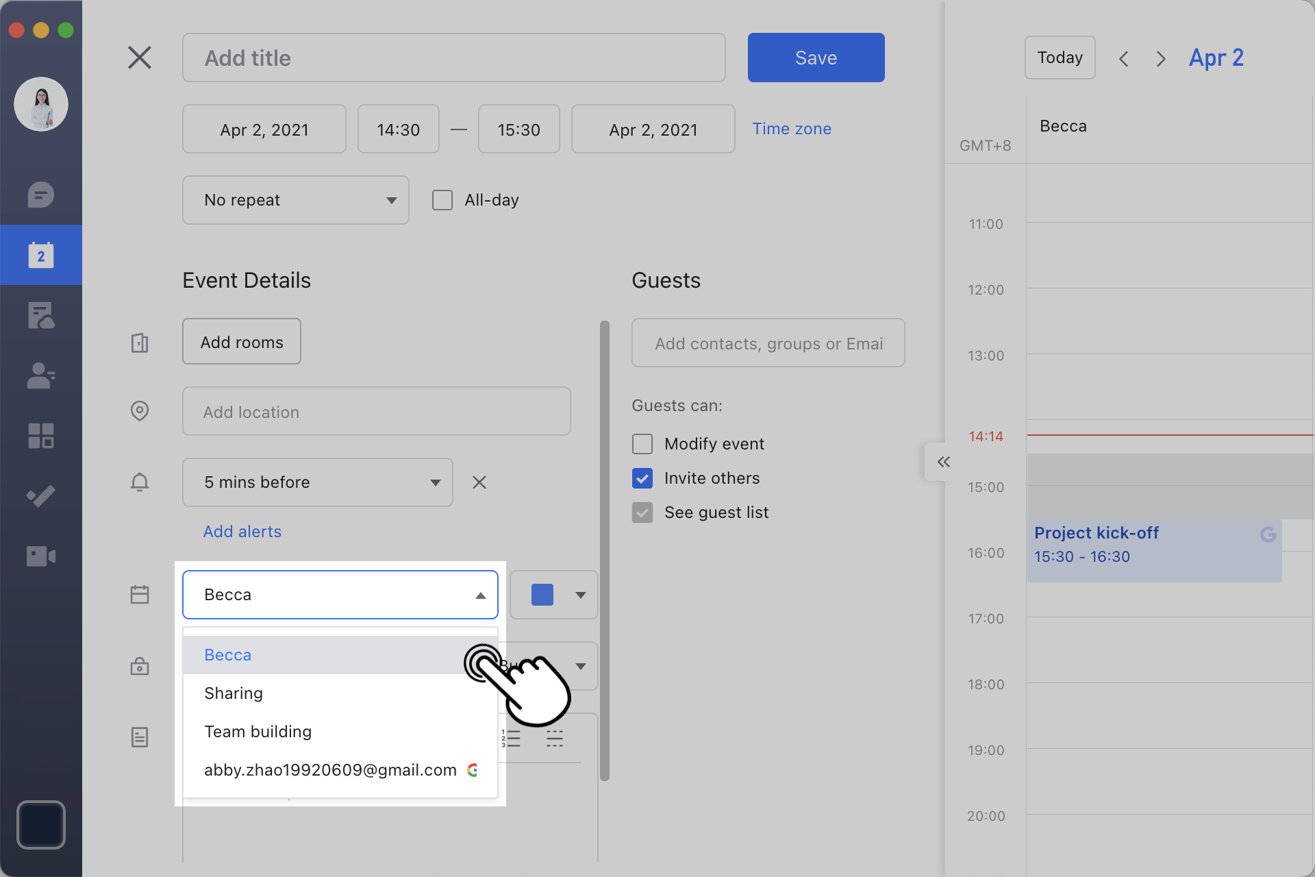 How to perform a oneway sync from Google Calendar to Lark Calendar