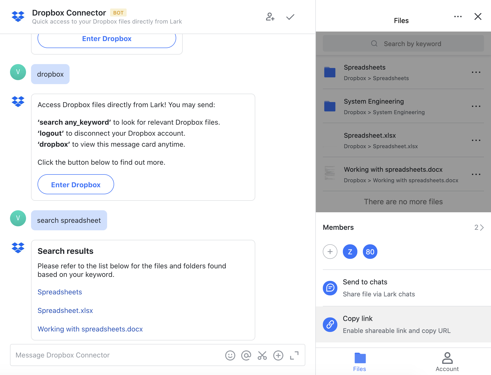 Set up and use Dropbox Connector