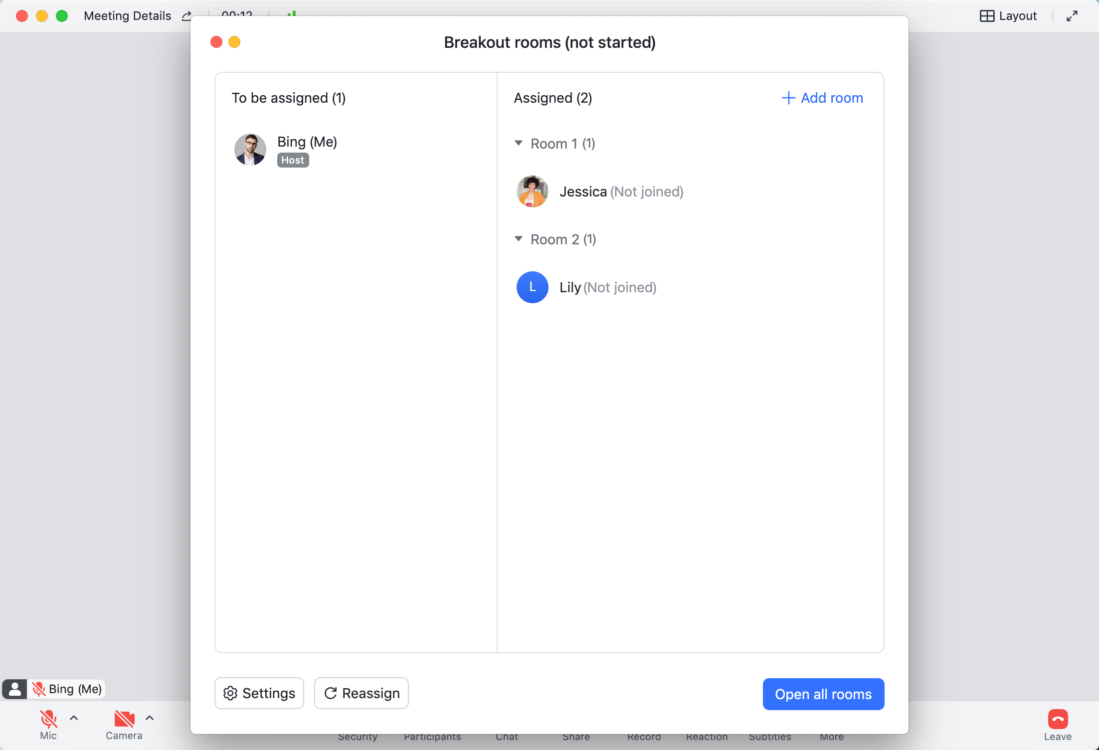 Use breakout rooms