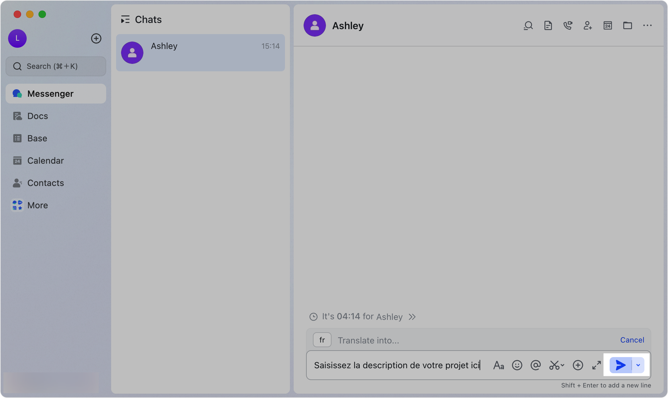 Translate as you type in chats
