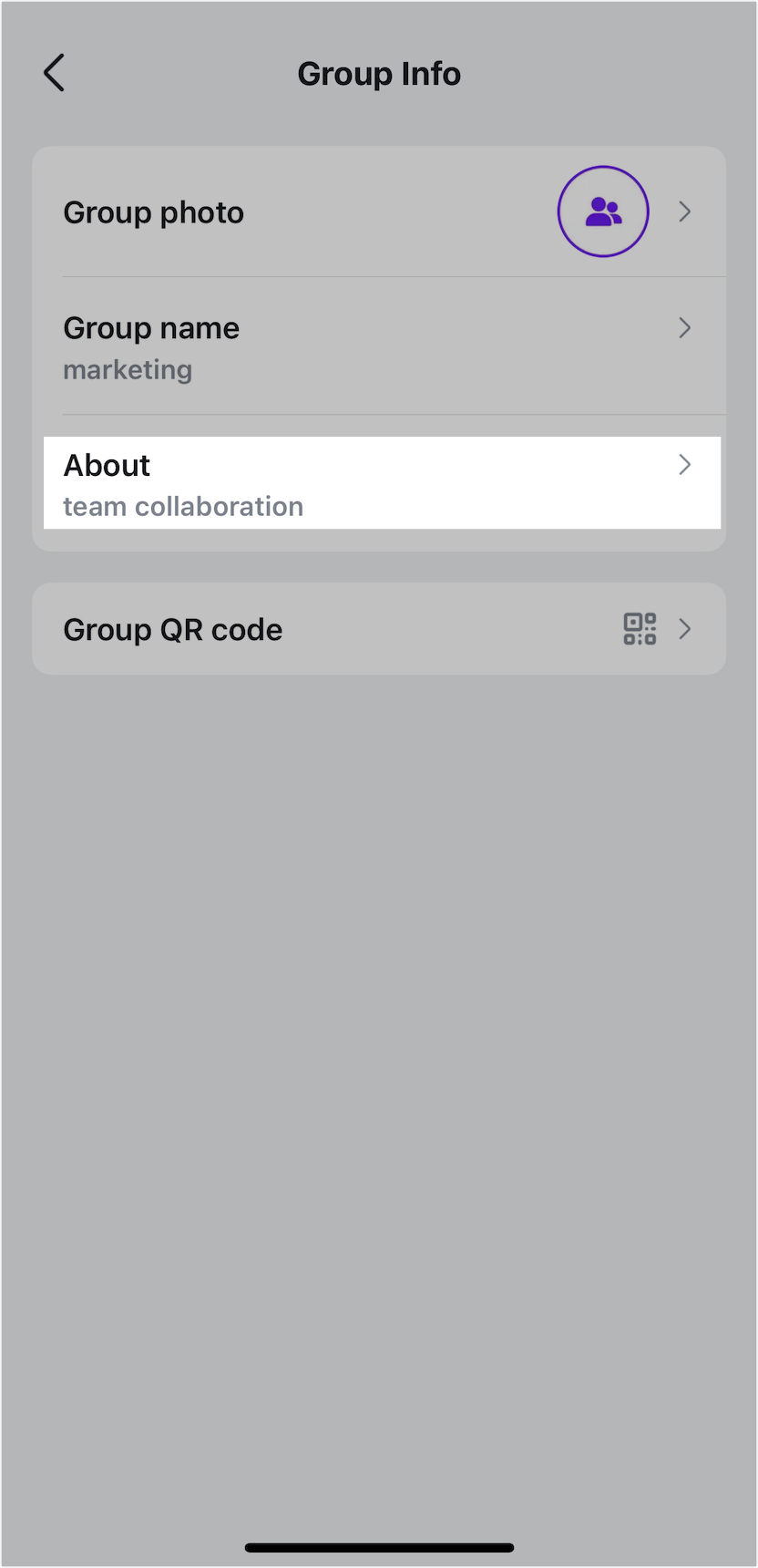 Edit group information