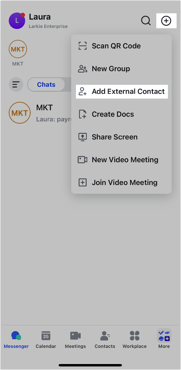 Add or delete external contacts