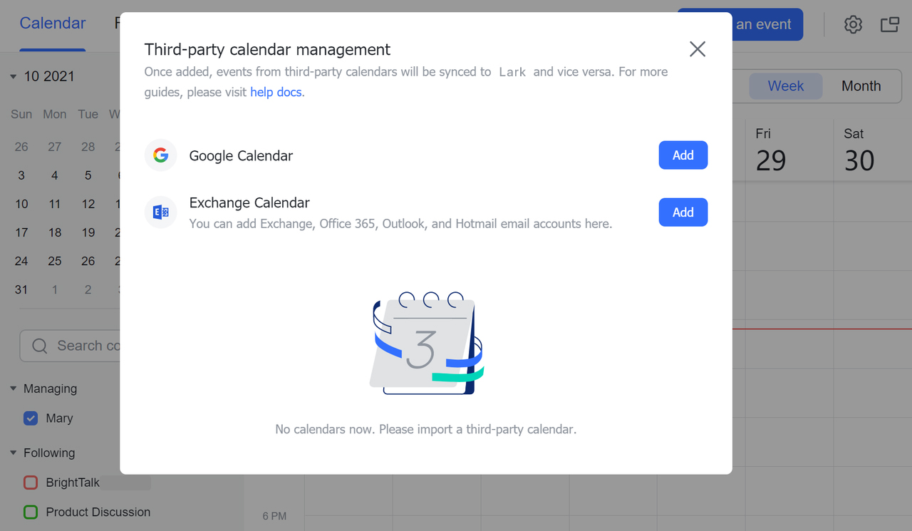 How to perform a oneway sync from Outlook to Lark Calendar