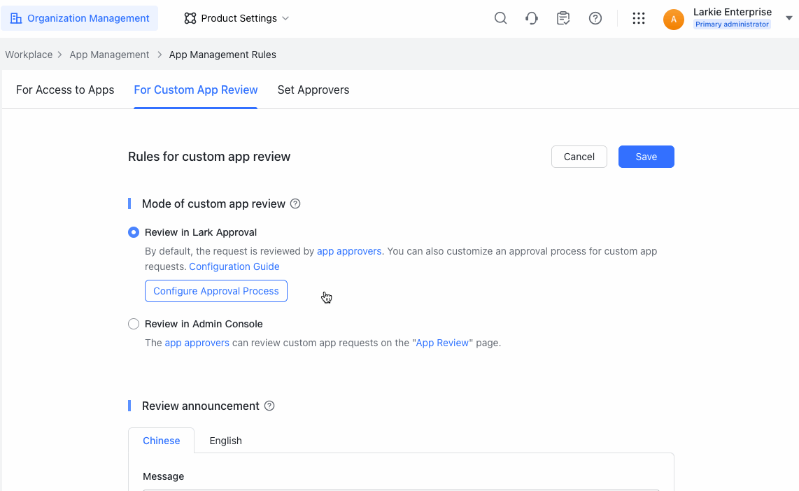 User Guide For Approval Of Custom App Releases