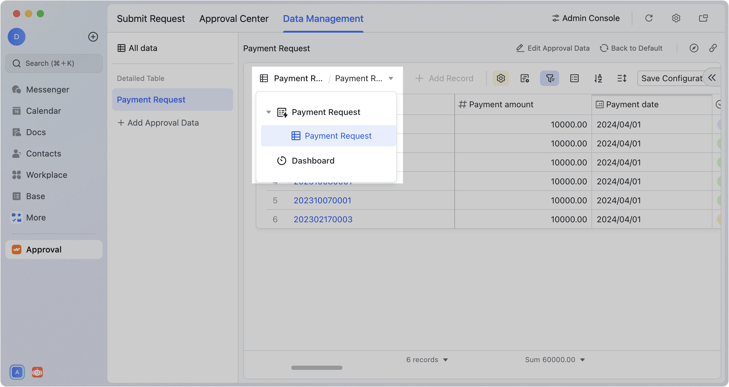 Sync data to Base from Lark Approval